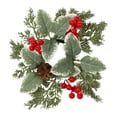 thumbnail image 1 of simhoa Christmas Candle Wreath Cabinet Wreath Decorative Mini Wreath for Home, 1 of 8