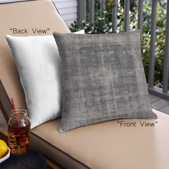 Ahgly Company Outdoor Square Mid-Century Modern Throw Pillow, 18 inch by 18 inch