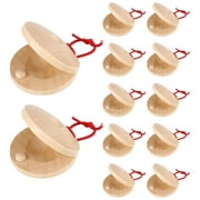 STARTIST 12 Pieces Clap Board Percussion Instrument Set Music Educational Musical Castanets Hand Finger Castanets for Adult Kids Party