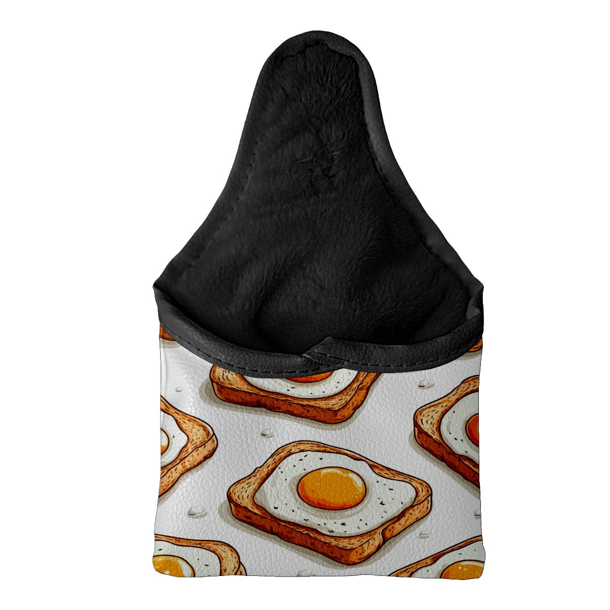 Golf Mallet Putter Cover Premium Leather Golf Putter Head Cover with Magnetic Closure Golf Cover for Men and Women Fried Egg Pattern
