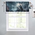 thumbnail image 4 of Wolf Kitchen Valance Curtains Wildlife Animal Forest Mountain Nature Landscape Window Valance for Living Room Bathroom Bedroom, Kitchen Valance Rod Pocket Window Decor Curtain 54 by 18 in, 1 Panel, 4 of 6