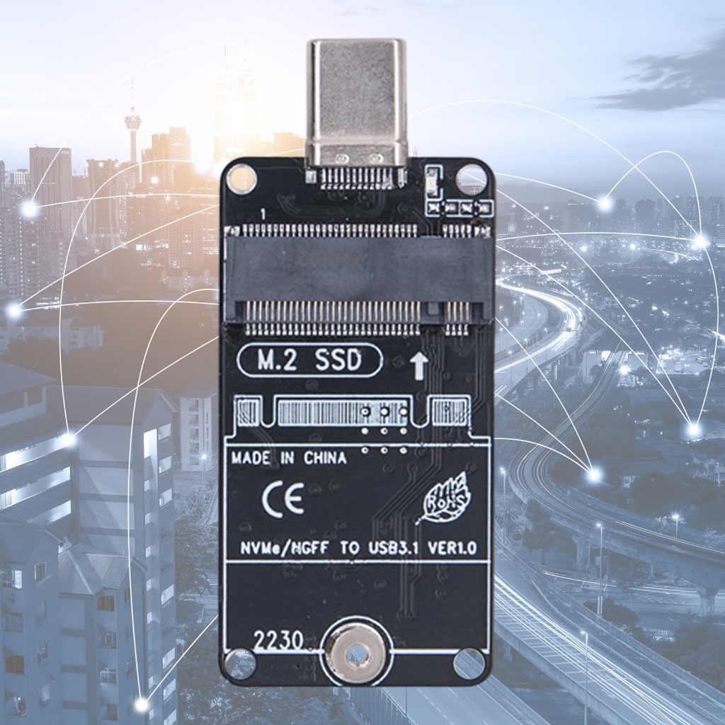 Two Protocol M.2 NVMe SATAs SSDs Adapters Type C USB 3.1 Gen2 10Gbps Portable Storage Converters