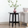 Mainstays Round Wood Side Table, Black