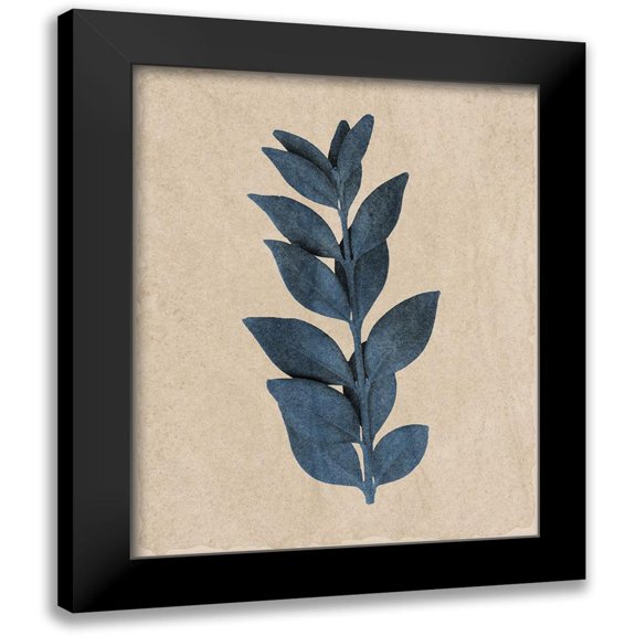 Kimberly, Allen 12x14 Black Modern Framed Museum Art Print Titled - Blue Leaf Print 1