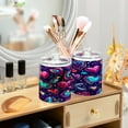 thumbnail image 5 of 4 Pack Qtip Holder Dispenser Neon Funny Cartoon Hearts Clear Plastic Storage Apothecary Jars for Cotton Swabs Balls Pads Floss, 5 of 7