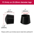 thumbnail image 2 of Unique Bargains Rubber Leg Cap End Tip Furniture Feet Protector 25mm 1" Inner Dia 12Pcs, 2 of 7
