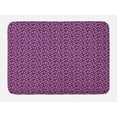 thumbnail image 1 of Magnolia Bath Mat, Petals of Revival Season Colorful Spring Illustration on Purple Backdrop, Plush Bathroom Decor Mat with Non Slip Backing, 29.5" X 17.5", Pale Pink and Purple, by Ambesonne, 1 of 2