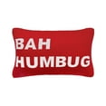 thumbnail image 2 of Bah Humbug Knitted Throw Pillow, 14" x 22", 2 of 4
