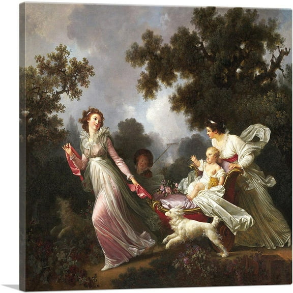 ARTCANVAS The Beloved Child 1780 Canvas Art Print by Jean-Honore Fragonard - Size: 18" x 18" (0.75" Deep)