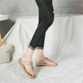 thumbnail image 1 of LSLJS Non-Slip Sandals Rhinestone Flower Hollow Fashion Flat Flip Flops, Women's Slippers, 1 of 6