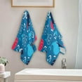 thumbnail image 4 of Sea Whale Anchor Hand Towels, Underwater Kitchen Towel Ultra Soft and Absorbent,Decorative Fingertip Face Towel for Bathroom Hotel, 2 PCS, 28.3"x14.4", 4 of 5