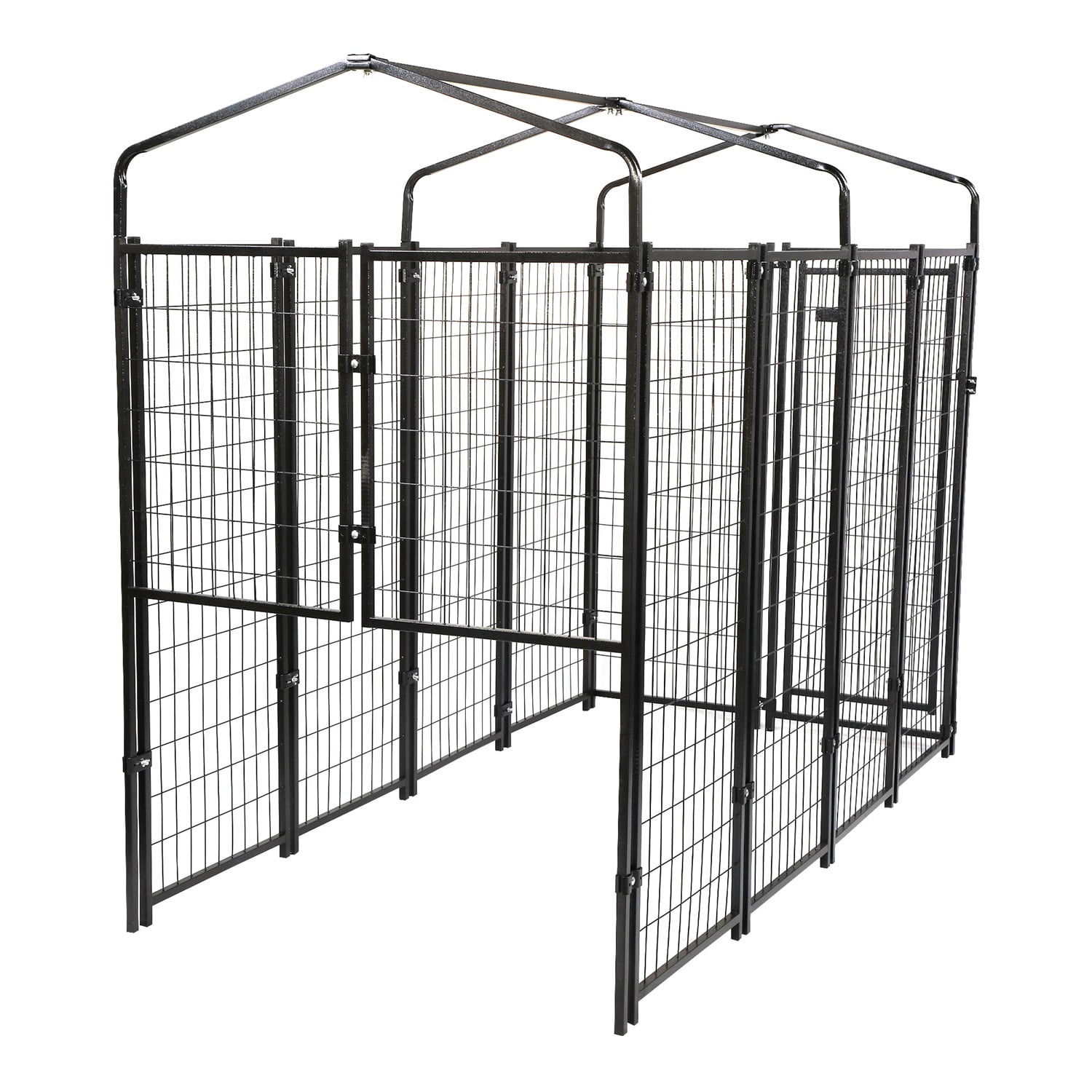 Pefilos 82" Outdoor Dog Playpen Large Dog Cage Fence with Waterproof Cover, Welded Wire Dog Kennel Pen, Black Pefilos 82" Outdoor Dog Playpen Large Dog Cage Fence with Waterproof Cover, Welded Wire Dog Kennel Pen, Black