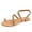 Brown, variant on Utoimkio Flat Sandals for Women Under $10 Women's Roman Style Diamond Slip On Flat Sandals Casual Slippers Wedding Beach Shoes