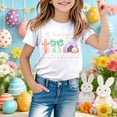 thumbnail image 4 of Kids Easter He Has Risen Just As He Said Print T Shirt Casual Crew Neck Sports Short Sleeve Top White 8 Y-9 Y, 4 of 4