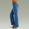 thumbnail image 4 of HKYNLAG Women Baggy Wide Leg Jeans High Waist Boyfriend Jeans Straight Leg Loose Trousers Y2k Streetwear Pants for Women Blue M, 4 of 5