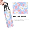 thumbnail image 4 of Yayeee 20oz Insulated Water Bottle Double Wall Stainless Steel with Flip Straw Lid, Pink Daisy, 4 of 7