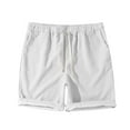 thumbnail image 5 of BUWTTER Mens Corduroy Shorts Cotton Lightweight Summer Loose Fit Stretchy Drawstring Elastic Waist with Pockets White XXXXL, 5 of 6