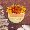 thumbnail image 7 of Limei 1 Pcs Door Plaque Wood Pumpkin Pattern Hanging Pendant Decorative for Halloween Thanksgiving Festival, 7 of 7