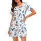 thumbnail image 1 of Balery Undersea Animals Camisón de manga corta con cuello redondo para mujer, cómodo y elegante., 1 of 6
