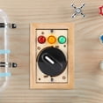 thumbnail image 1 of Tablero ocupado Montessori LED, tablero sensorial de madera, interruptor de botón con botón, juguetes de viaje, tablero sensorial de madera LED para CUTICAT Material de tablero ocupado, 1 of 8