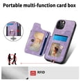 thumbnail image 2 of Case For IPhone 16 Pro Max/16 Pro/16 Plus/16, RFID Blocking Wallet Case Leather Adjustable Stand Shell Lens Protection Cover, 2 of 6