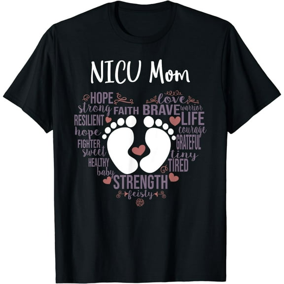 "NICU Mom" Preemie or NICU Awareness Month for Mommy Mama T-Shirt
