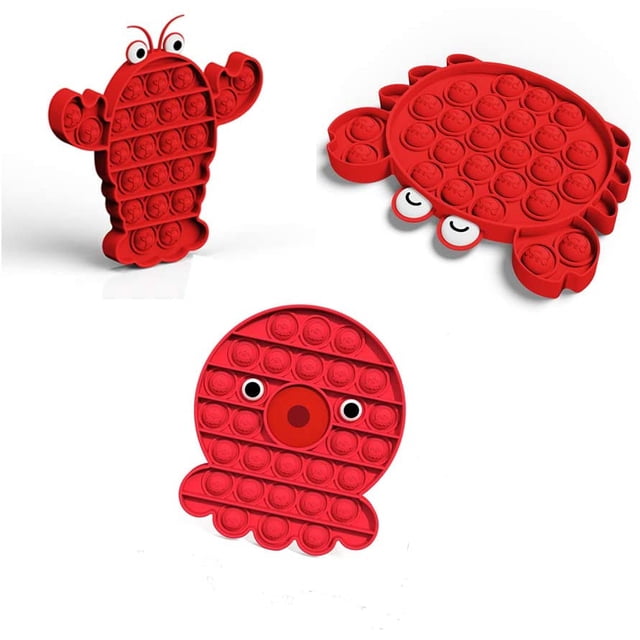 Push Pop Bubble Sensory Fidget Toy, Autism Special Needs Stress Reliever, Actualizado Silicone Stress Reliever Toy, Squeeze Sensory Toy o Niños Adultos Restaurar Emociones Anti-Ansiedad Herramientas Vhermosa WMZL-848-2