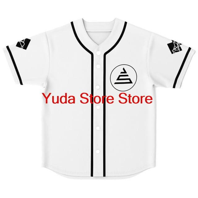 John Summit 69 Custom White Baseball Jersey Harajuku Thin button Baseball Uniform Baseball Jersey For Fan