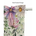 thumbnail image 5 of Eucalyptus Kitchen Valances for Windows Farmhouse Linen Window Valance Curtain for Living Room Window Treatment Sage Green Botanical Leaf Pink Flower Farm Valance Rod Pocket Topper, 54 x 18 Inch, 5 of 6