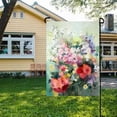 thumbnail image 3 of Watercolor Painting of Beautiful Summer Spring Floral Flowers Poppy Daisy Garden Yard Flag 12 x 18 Inch, Double Sided Outdoor Decorative Welcome flags Banners for Home House Lawn Patio, 3 of 4
