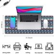 thumbnail image 5 of Long Mouse Pads for Desk,Multicolor Geometric Boho Pattern Desk Mats on Top Of Desks, Desk Mouse Pad Extra Large with 3mm Non-Slip Base and Stitched Edge for Gaming,Office,Work,Home 31.5"x11.8", 5 of 6
