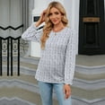 thumbnail image 2 of SWSMCLT Women's Puff Sleeve Blouse Elegant Bishop Sleeve Ruffle Shirt Soft Floral Printed Peasant Long Sleeve Black Large, 2 of 4