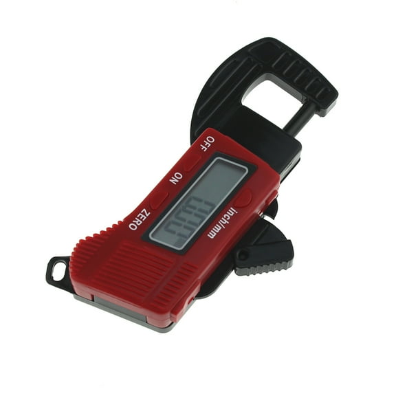 Homoyoyo Digital Micrometer with LCD Display, Red Thickness Gauge for Precise Measurement, Lightweight and 8mm Range Tool