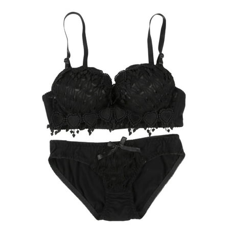 

Hazel Tech Women Floral Lace Bra Set Girl Floral Lace Underwear Set