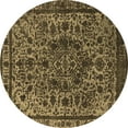 thumbnail image 1 of Ahgly Company Indoor Round Oriental Brown Industrial Area Rugs, 3' Round, 1 of 4