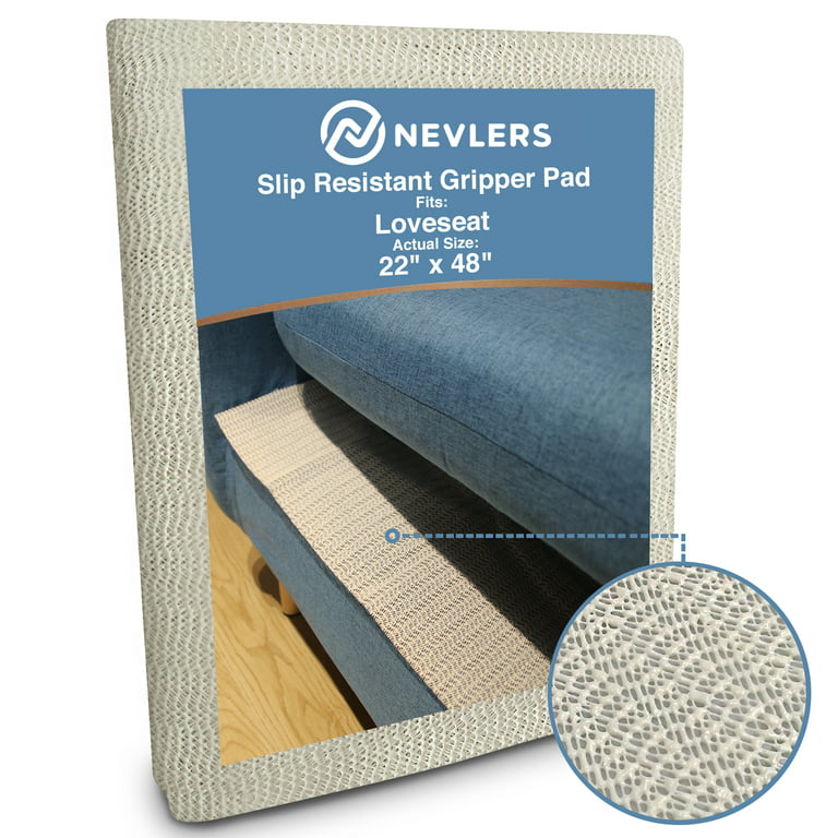 Nevlers Couch Cushion Grip Pad - Keep Couch Cushions from Sliding with this  22 x 48 Loveseat Non Slip Pad 