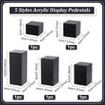 thumbnail image 2 of 5Pcs Black Acrylic Cube Display Block 1.2/1.6/2.4/3.2/4 Inch Solid Display Pedestal Stand DIY, 2 of 9