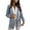 Blue, variant on Lolmot Summer Blazers for Women Lightweight Casual Blazers Long Sleeve Open Front Button Work Office Blazer Jackets with Pockets