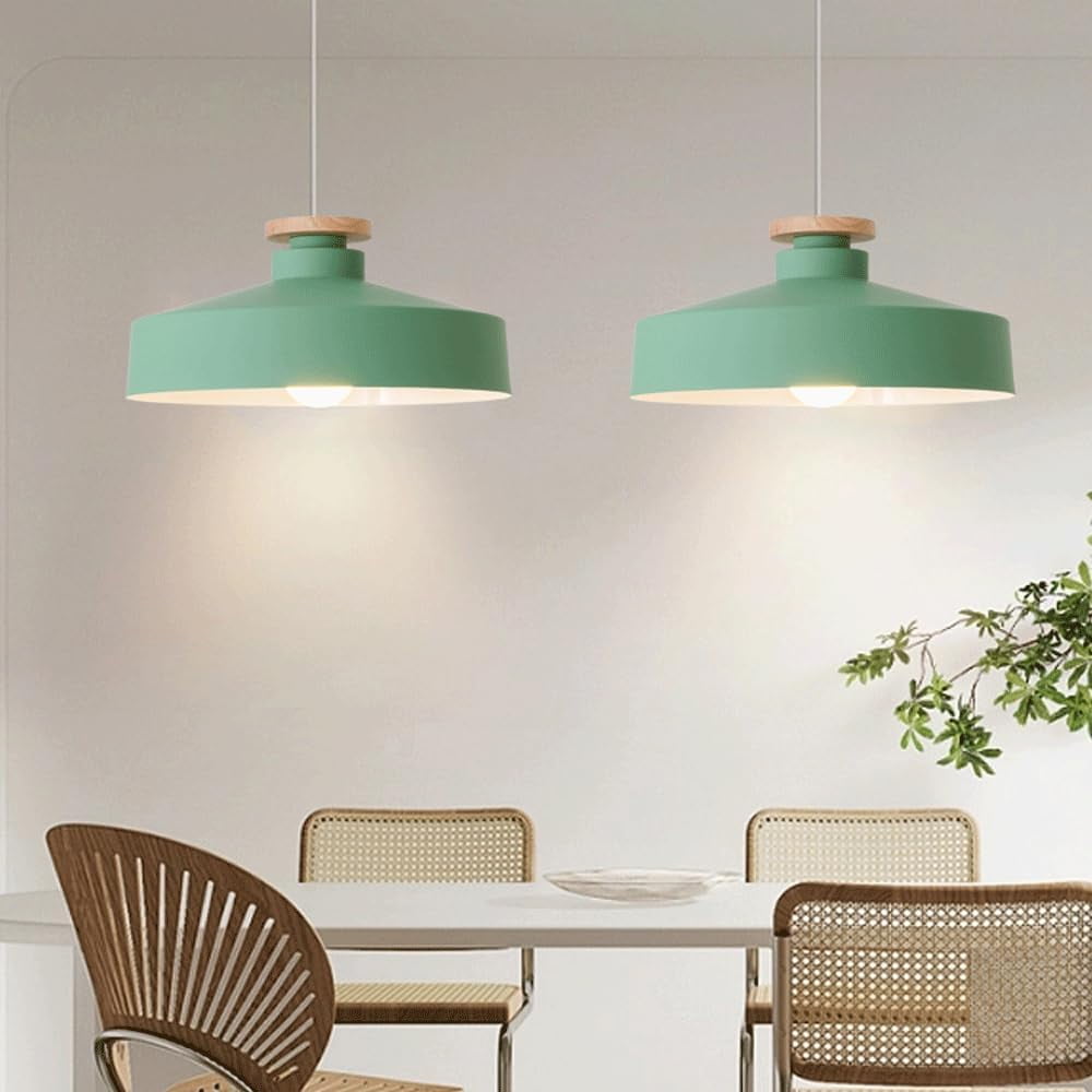 Colorful Ceiling Pendant Light Fixture for Kitchen Island, Industrial Style Metal Pendant Lighting, Modern Farmhouse Hanging Lamp, Vintage Chandelier for Dining Room Kitchen Sink