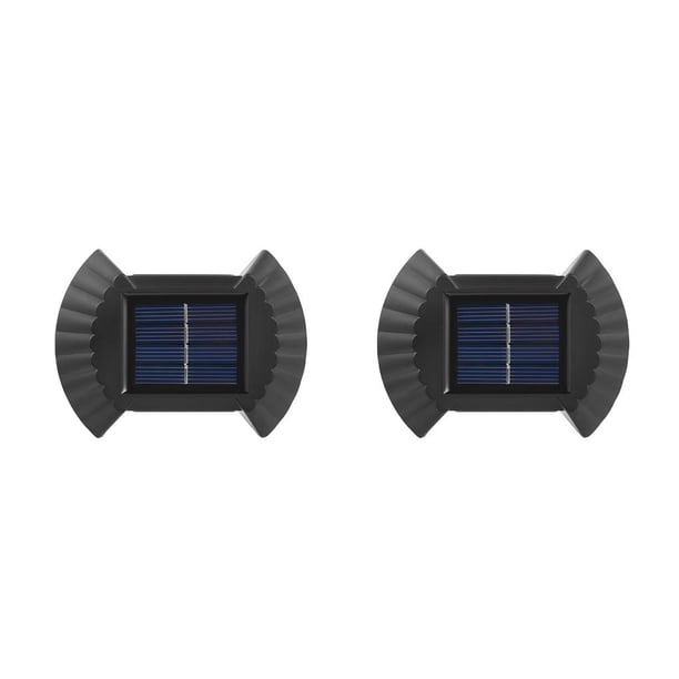 Cateissary Lámpara de pared LED Solar IP65 Impermeable 3lm Valla Jardín Luz Pasillo Interior Auto-on Paisaje Iluminación Luz cálida Type2 NO2