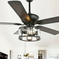 thumbnail image 1 of 52 Inch Indoor Crystal Reversible Blades Ceiling Fan with Remote Control, Pull Chain, 1 of 7