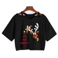 thumbnail image 1 of Ropa de Navidad, camiseta de reno, leopardo, árbol, Tops cortos de Feliz Navidad, camiseta de Harajuku gótico para mujer, camiseta de Año Nuevo, 1 of 4