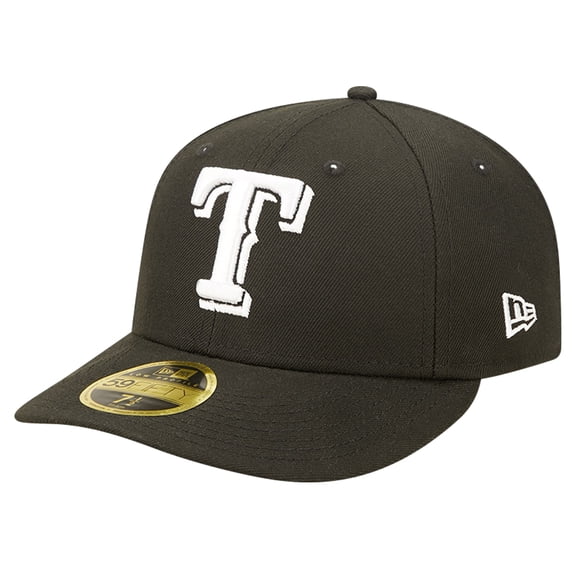 Men's New Era Black Texas Rangers Low Profile 59FIFTY Fitted Hat