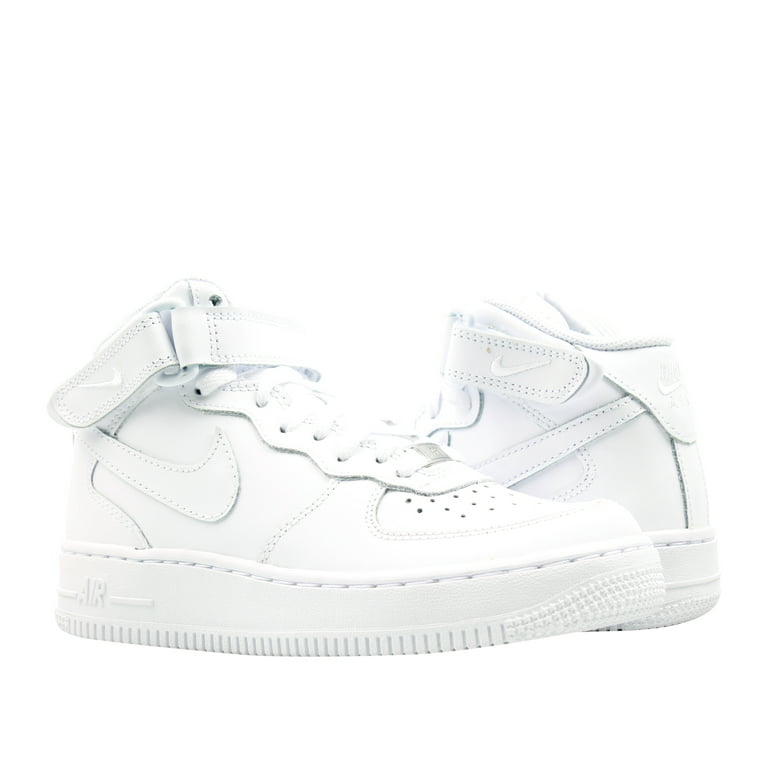 Nike Boy's Air Force 1 Mid LE (Big Kid) White/White 4