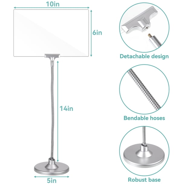 Injueey Lupa flexible con lente cristalina de primera calidad para lectura y manualidades Lupa de página completa Muebles de oficina en casa plata