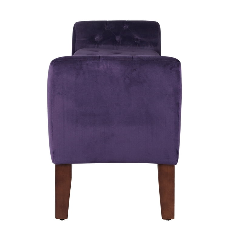 HomePop Velvet Tufted Storage Bench and Settee, 50