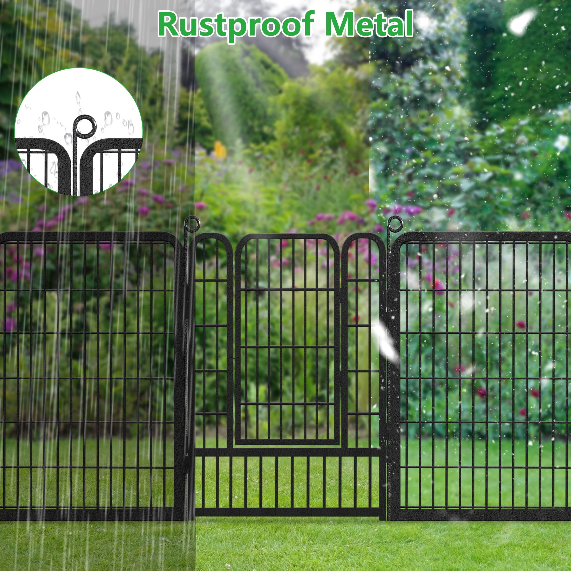 Txh001 Dog Playpen Outdoor, 34 Panels 40inch Indoor Dog Pen with Doors for Large/Medium/Small Dogs Pet Playpen Outdoor Dog Fence for RV, Camping, Yard