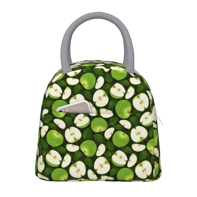 Disketp Green Fruit Bolsa Térmica para Almuerzo, Lonchera con Abertura Amplia y Gran Capacidad, Organizador Reutilizable para Mujeres, Hombres y Adultos