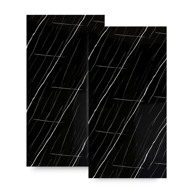 Lamina Tipo Marmol Pvc 1.22x2.44 Metros Abarca 5.95m2 BLACK AZIZA Pack 2