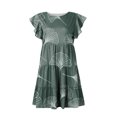 thumbnail image 4 of SMihono Robe d'Été Grande Taille pour Femmes 2023 Mode Vacances d'Été Imprimée Col Rond Manches Courtes Fête Plage Robe Ample, 4 of 9